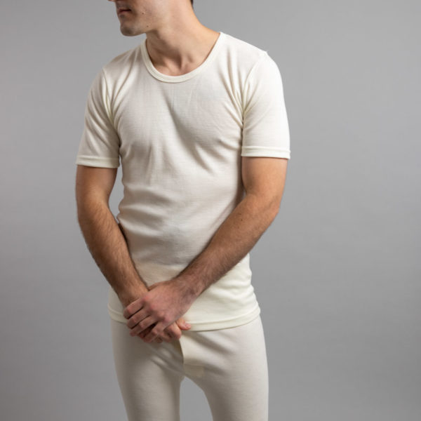 Front view of Thermo Fleece – Men’s Short Sleeve Top – 100% Merino Wool