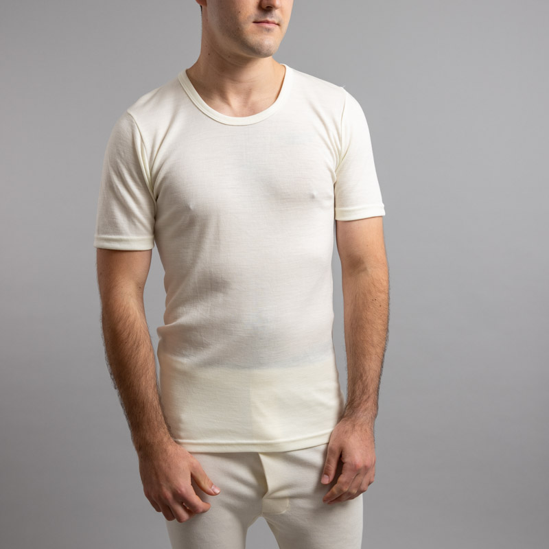 Front view of Thermo Fleece – Men’s Short Sleeve Top – 100% Merino Wool