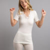Front view of Thermo Fleece – Ladies Short Sleeve – Lace Motif